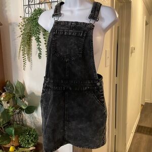True Craft Black Denim Overall Skirt